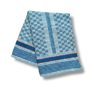 <b>Blue</b> Solid Color Knitted Cotton Kitchen <b>Towel</b> Roll Machine Washable Water Absorbent Eco-Friendly Quick-Dry Disposable - Product Image 1