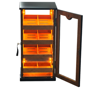 Großer Luxus-Zigarrenschrank mit mehreren Ebenen, Desktop-Zigarrenhumidor aus Zedernholz mit LED-Beleuchtung - Product Image 5