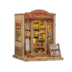 CuteBee Librairie Théâtrale Modèle 3D en Bois à Assembler DIY Maison Miniature Jouet - Product Image 1