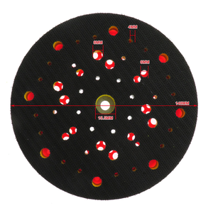 Plaque de support de ponçage électrique anti-poussière de 6 pouces à 53 trous, rouge, avec flocage, pour le polissage du bois et la restauration de meubles - Product Image 6
