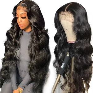 Perruque frontale sans colle 13x4 en cheveux humains Remy 100% longs, blond miel, ondulés, pour femme - Product Image 3