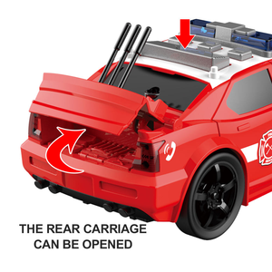 Mobil Polisi Plastik Anak-anak dengan Sistem Gesekan - Model Presisi Skala <span class=keywords><strong>1</strong></span>:20 dengan Pemutaran Cerita & Musik Sirine Polisi - Product Image 3