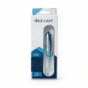 Boîtes d'emballage personnalisées avec logo imprimé, fenêtre transparente, pour la vente en gros OEM, destinées à la présentation de leurres de pêche en détail. - Product Image 4