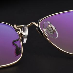 コンピューターグラスレトロ男性老眼鏡アルミフレームハーフガラスドアデザインブルーカットメガネアンチブルーライトガラス男性用 - Product Image 3