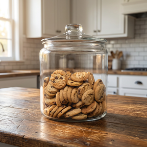 Wholesale Wide Mouth Home glassware Custom Large Empty <strong>Spice</strong> Cookie Glass Jar with Lid - Product Image 1