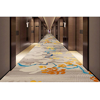 Großhandel 80% Wolle 20% Nylon Hotel-Flurteppich Blumenmuster Wand-zu-Wand-Teppich