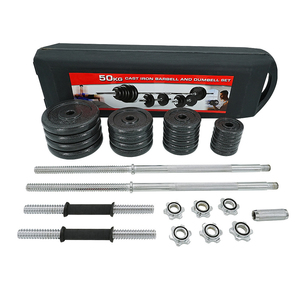 <span class=keywords><strong>Kit</strong></span> d'haltères réglables de 30 <span class=keywords><strong>kg</strong></span> avec revêtement peint et support de rangement - Portable 5-50 lb pour la gym, le fitness et le HIIT / Débutants - Product Image 2