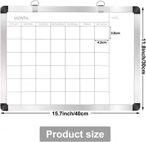 Month calendar Dry Erase Magnetic Aluminum Frame White Board double-sided whiteboard magnetic wall white board