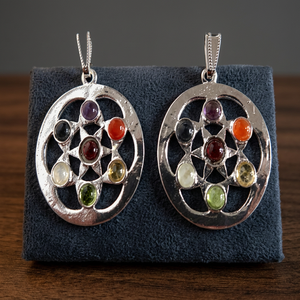 Collar Hecho a Mano con Colgante Rectangular del Árbol de la Vida, 7 Chakras, Cristal y Piedras Preciosas, Envuelto en Alambre, Recuerdo para el Día de San Valentín o Acción de Gracias - Product Image 6