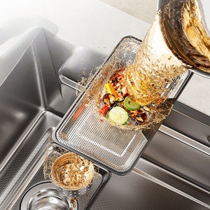 Modern luxury kitchen sink stainless steel <b>vegetable</b> sink integrated basin <b>vegetable</b> sink thickened sink - Product Image 3