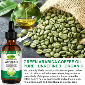 ALIVER 60ml Huile de café vert Arabica pressée à froid, pure et naturelle, pour massage, nourrissante en profondeur, hydratante, pour le visage et le corps - Product Image 2