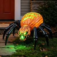Décoration d'araignée géante gonflable LED pour Halloween, plus de 3,6 m de haut, résistante à l'eau, alimentée par prise, modèle d'extérieur pour cour, idéale pour l'affichage