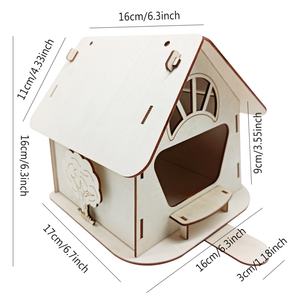 Nichoirs en bois durables et modernes pour oiseaux de grande et petite taille, nichoirs extérieurs à motifs animaliers pour fournitures d'oiseaux - Product Image 2