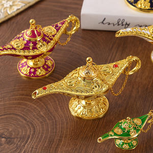 Lámpara de patrón dorado de lujo ligero Artesanía Decoración de <span class=keywords><strong>cena</strong></span> de zinc tallada a mano Adornos para el hogar - Product Image 5