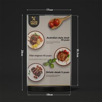 Support de menu rotatif en acrylique pour bureau, support d'affichage de bureau pour la publicité de marque et l'affichage de boissons