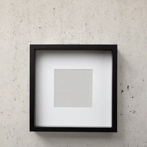 Cadres en bois 3D personnalisés en gros, boîtes à ombre profondes de 3 cm à 40 cm en MDF noir, <span class=keywords><strong>blanc</strong></span>, noyer, tailles 8x8, 30x30, 20x20, 10x10, 12x12 pouces - Product Image 2
