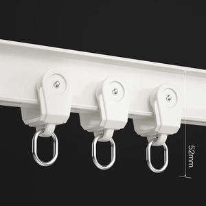 Rail de rideau courbé en forme de I en alliage d'aluminium, style industriel, accessoires pour rails de rideaux, rail de rideau courbé - Product Image 5