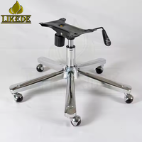 Base de chaise de bureau chromée 5 étoiles en métal, pieds pivotants à cinq poutres, robuste, en aluminium et acier, remplacement conforme à la norme BIFMA