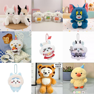 Juguetes de peluche ligeros de 8 pulgadas de <span class=keywords><strong>perro</strong></span> blanco de dibujos animados con pañuelo de corazón rojo, baratos, directos de fábrica, para premios de máquinas de garras y tiendas - Product Image 3