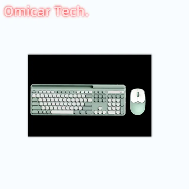 Set Keyboard nirkabel, modis, kualitas bagus, Set Kombo Keyboard dengan fungsi Multimedia komputer