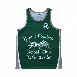 Club team name custom print logo design popular running singlet