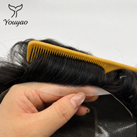 Système capillaire pour homme DH-3, mono-top, lace front, PU, ligne de cheveux naturelle invisible, cheveux humains indiens Remy, à clipser, résistant à la transpiration