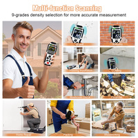 Pengukur kelembapan lantai, alat pengukur kelembapan kayu tanpa kabel, Sensor pengukur kelembapan lantai Digital Non invasif 2 in 1