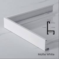 Cadre flottant moderne en aluminium pour toile en forme de L, noir mat, blanc, bordure étroite, pour peinture à l'huile, cadre métallique