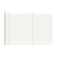 Carnet de pratique A3 Philippines pour cartes mentales, grand cahier de révision, papier ligné 9 mm pour étudiants, apprentissage scolaire et prise de notes