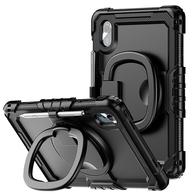 Silicone Shockproof Rugged Tablet case for Lenovo Pad 11 2025/ Tab K11 Gen 2 Built in Handle Rotating Kickstand
