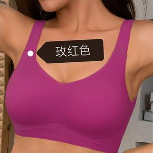 Soutien-gorge de sport sans coutures pour femmes, sans armatures, push-up, respirant, grande taille, vêtements de fitness - Product Image 2