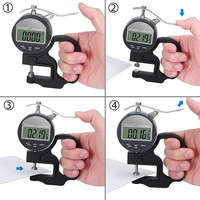 Jauge d'épaisseur numérique TRANRICH 0,5 pouce/12,7 mm Outil de mesure d'épaisseur Grand écran LCD Résolution 0,0005 pouce/0,01 mm