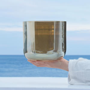 ÉXITO Aurora Colorido Transparente Alquimia Cristal Sonido Cuenco Claro Bol Chantant Avec Poigne Lumire Cosmique - Product Image 6