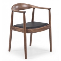 Fauteuil de qualité supérieure, chaise de salle à manger présidentielle en bois, siège en cuir épais, chaises de salle à manger en noyer, utilisation pour salon, bureau