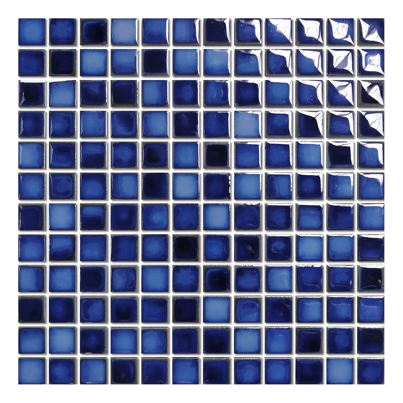 Offre Spéciale 300x300mm Céramique Jet D'encre Brillant Mixte Bleu Piscine Mosaïque Carrelage Pour Piscine Carreaux De Sol