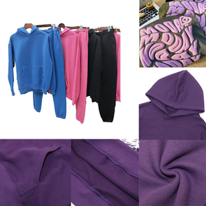 Sudaderas con Capucha para Hombre, de Alta Calidad, 100% Algodón, Estilo Urbano, Gruesas, 450 g/m², con Estampado Puff, Sudaderas de Marca para Hombre - Product Image 1