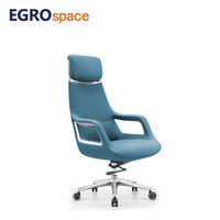 EGROspace Chaise confortable en cuir de bureau de visiteur de fournisseur ergonomique de conférence de patron de roue