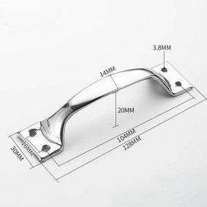 Simple Durable Surface-Mounted Stainless Steel Handles-Hollow Pulls for Kitchen &amp; Bedroom Drawer Cabinet <strong>Doors</strong> (Antirust) - Product Image 3