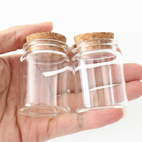 Diameter 47mm 90ml Bath Salt Glass Vials Clear Mini Sample Jars with Screw Cap Screen Printed Carton Packed