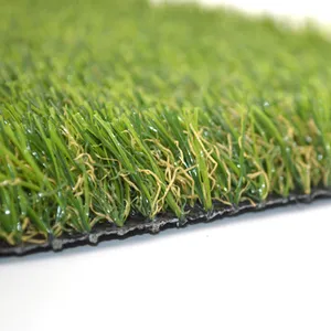 Tapete de grama artificial sintética artificial da China para paisagismo e decoração de grama plástica