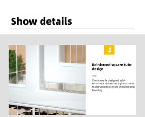 Valla para Mascotas Pequeñas, Medianas y Grandes, Valla Retráctil de Metal para Perros, Jaula de Tubo Cuadrado de Metal con Cierre de Botón, Valla Sólida para Jardín - Product Image 4