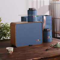 Boîte cadeau en bambou pour thé et café, taille et logo personnalisés, avec boîtes intérieures en papier, emballage personnalisable pour thé et café