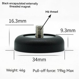 Mạnh Mẽ Cao Su Tráng D43 D66 D88 Neodymium Nồi Nam Châm Công Nghiệp Nội Bộ Chủ Đề Mô Hình Vuông N52 Lớp Phủ Nhựa Vĩnh Viễn - Product Image 3