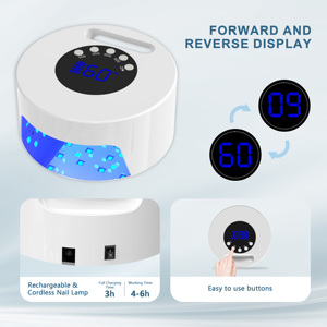 54w Rechargeable Uv Light Lamp for <strong>Nail</strong> Cordless Led <strong>Nail</strong> Dryer With Metal Base for Professional <strong>Nail</strong> Art Salon &amp; Home Use - Product Image 2