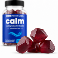 Gummies Vegan Calm Ashwagandha avec L-Théanine - Complément alimentaire en gummies pour améliorer l'humeur chez les adultes, directement de l'usine