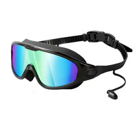 Gafas de ocio para mujer con lentes grandes de PC, tratamiento antivaho, protección UV, punta nasal autoajustable y sellado antideslizante.