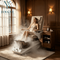 Fauteuil de pédicure professionnel de luxe moderne pour salon de manucure, avec massage et spa pour les pieds, et fonction brume