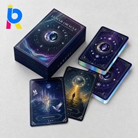 Jeu de cartes de tarot personnalisé de qualité supérieure pour la divination, 78 cartes standard, guide d'impression, vente en gros, expédition rapide, logo personnalisé
