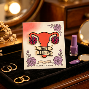 Le nouveau métal chaud artisanat épinglettes en gros <span class=keywords><strong>drapeau</strong></span> <span class=keywords><strong>féministe</strong></span> Badges décoratifs personnalisé émail dur appareil orgue broche utérus - Product Image 4