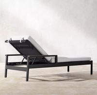 Chaise longue de piscine en aluminium résistante aux intempéries, chaise longue moderne d'extérieur pour hôtel de luxe et villa privée, terrasse de jardin
